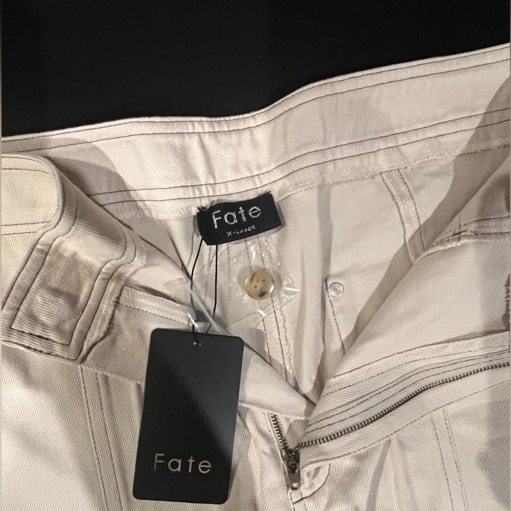 Fate Women's High Rise Cream Jeans